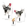 YKLU069-256 3D Rooster, Hen, Duck & Pig Outdoor Garden Decoration Plug