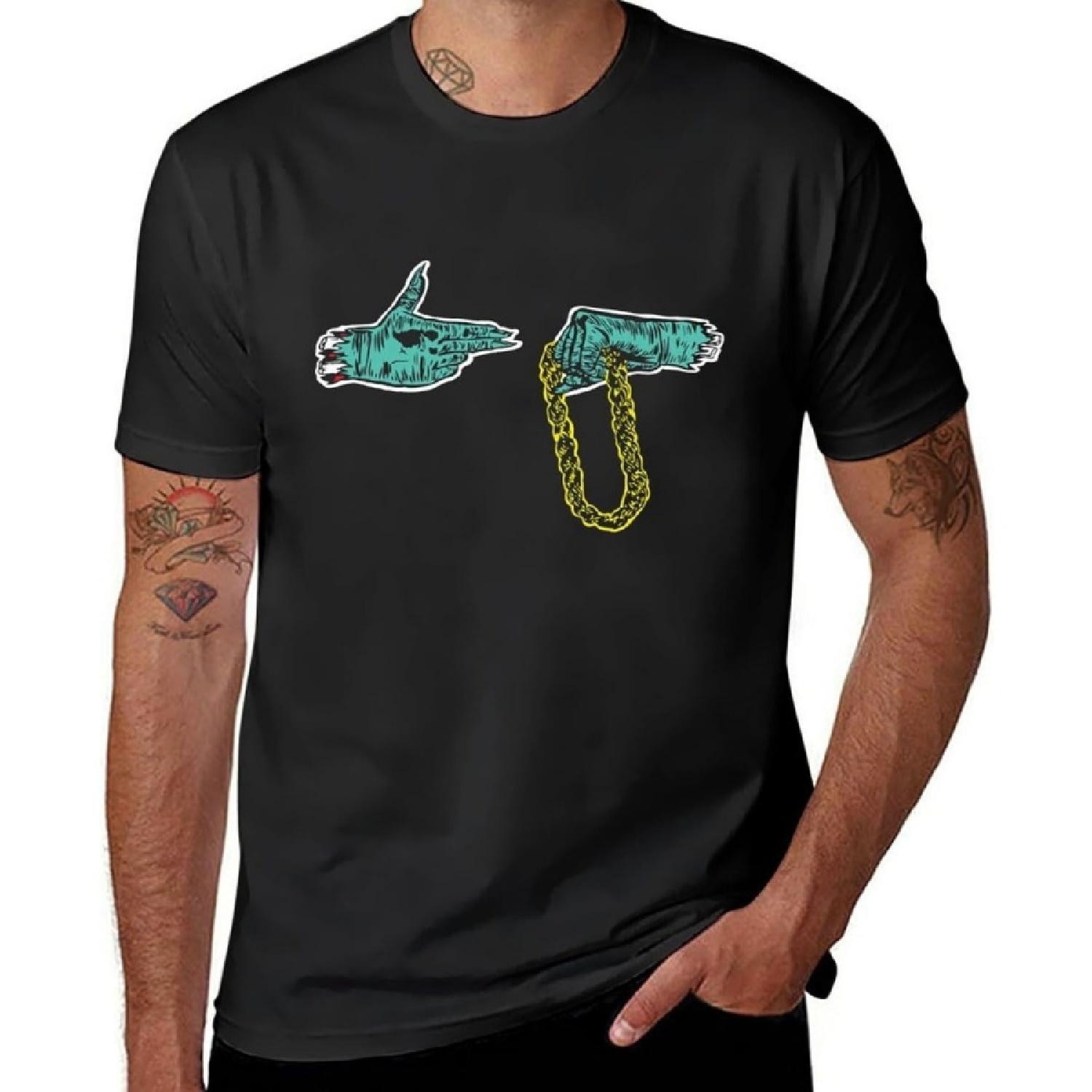 

Мужская футболка с коротким рукавом YiNuan Run The Jewels Быстросохнущая Посадка для спортивных занятий Бега S разноцветный