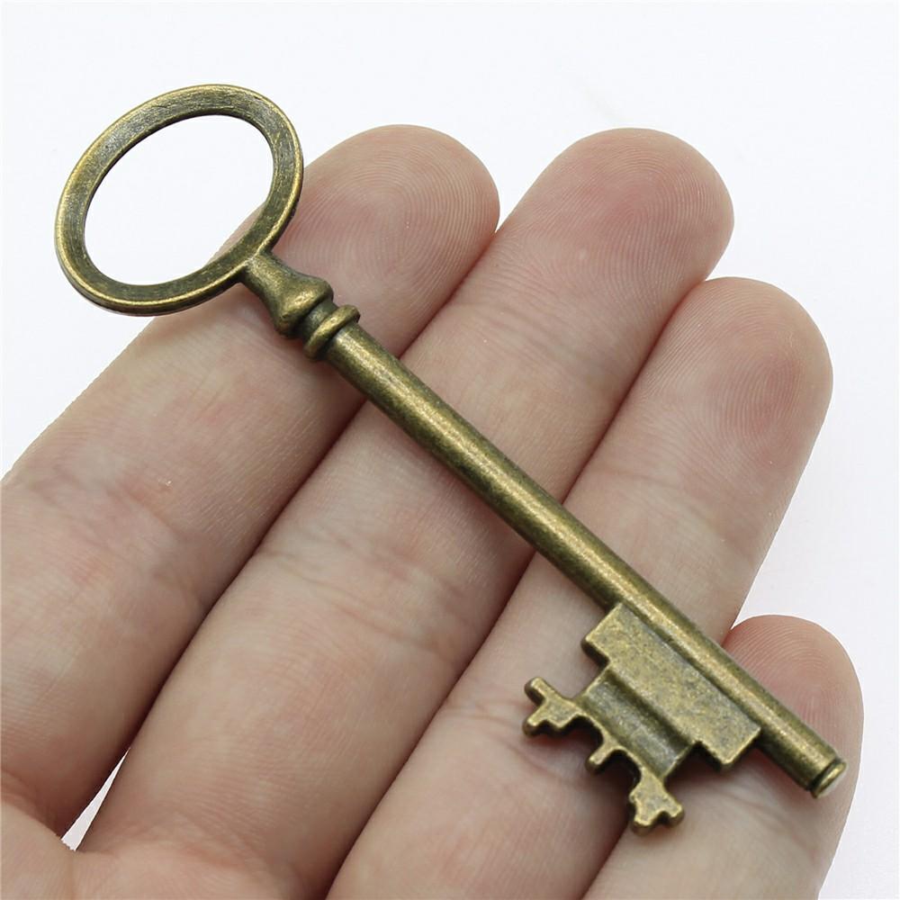2pcs Big Key Pendant Charms Antique Bronze Color Key Charms Jewelry DIY Vintage Key Charms For Bracelet Making