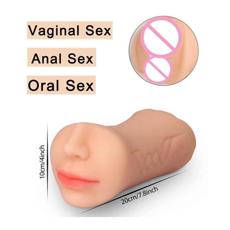 Men's Dual-Headed Three-Hole Masturbator Cup