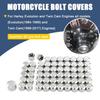 Motorcycle Bolt Covers Engine Bolt Toppers Caps Kit for Harley Touring Road King Street Glide Road Glide Electra Glide Softail Breakout Dyna Fat Bob