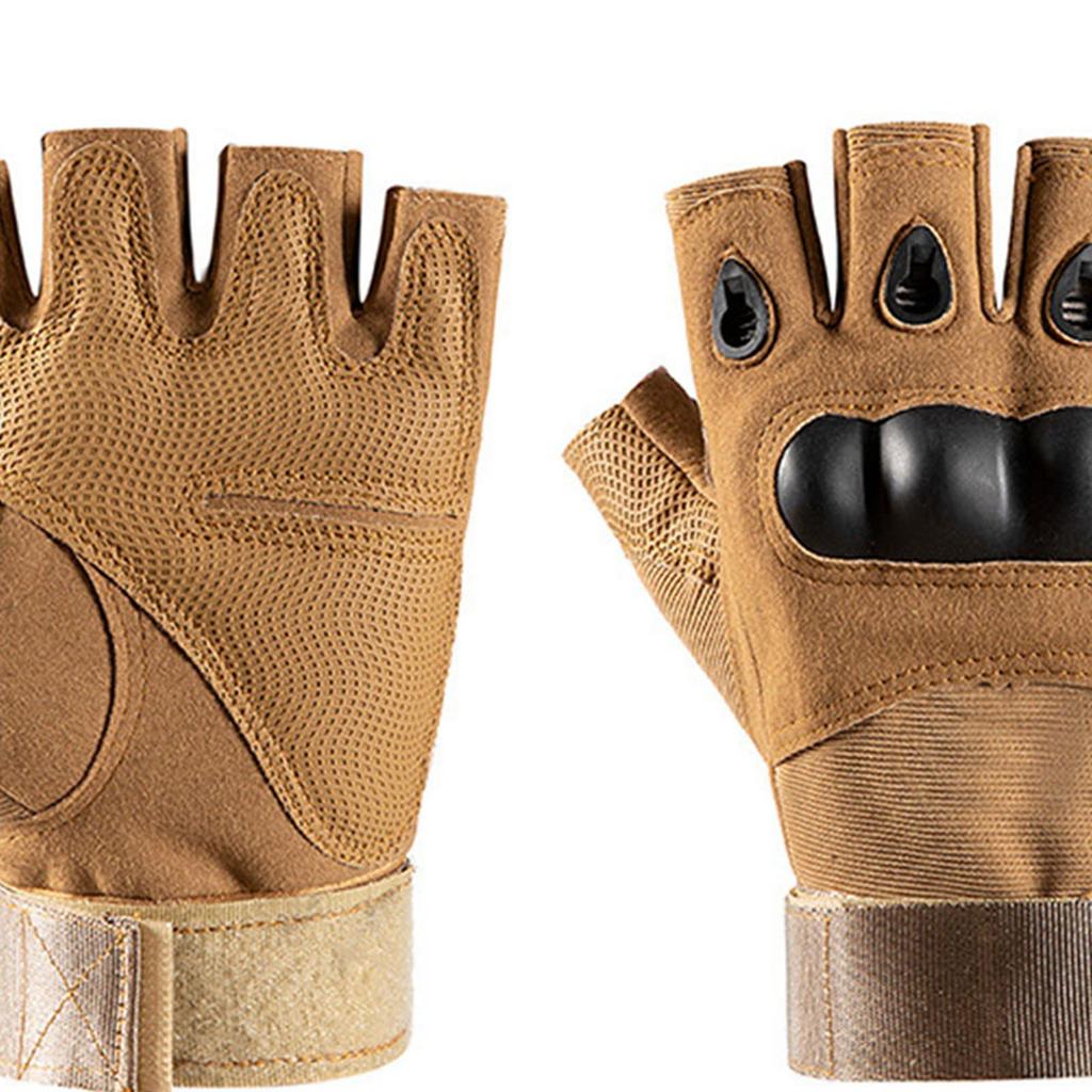 Cycling Gloves Half Finger Anti Slip Silicone Breathable Hook and Loop Mountain Biking Gloves for Outdoor Protection