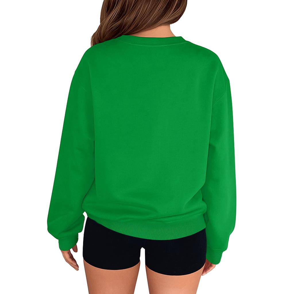 Crewneck Sweatshirt For Women Fall Graphic Sweatshirts Vacation Long Sleeve Drop Shoulder Pullover