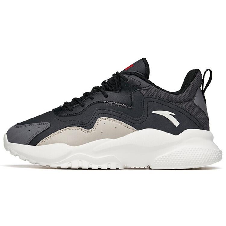New ANTA Life Collection Casual Shoes Men Low Top Carbon Gray/Black/Steel Gray/Shade 2 Gray 112218860-6