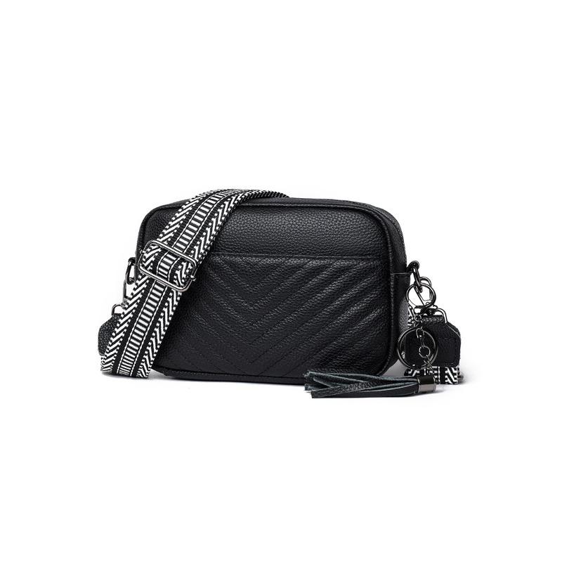 Women's Bag Top Layer Cowhide Small Square Bag Shoulder Bag High-end Sense and Versatile Commuter Armpit Crossbody Bag Leather Women's Bag