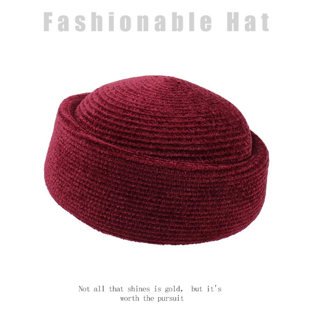 French Style Chenille Pillbox Hat Fedoras Fedora Hat Vintage Medicine Box Hat Wedding Party