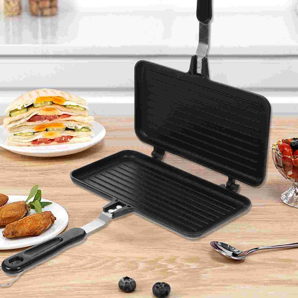 Grilled Sandwich Makers Frying Pan Non Stick Pans Toaster Press Double Sided Household Nonstick