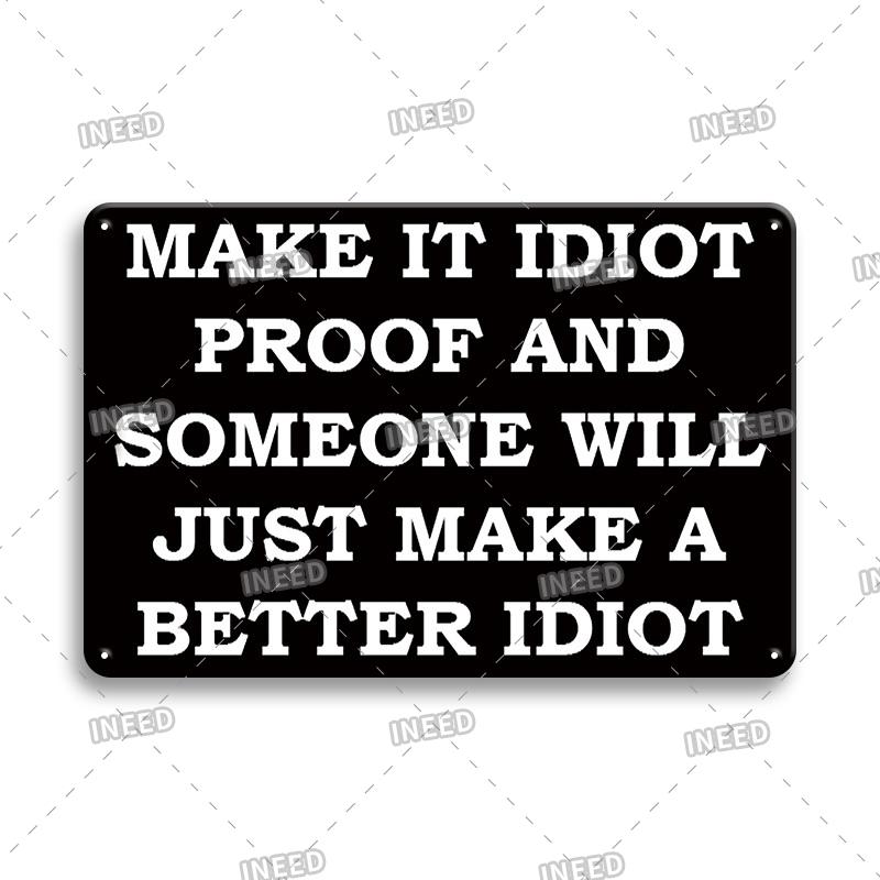 Blechschild mit lustigem Zitat, Garagen-Wandschild, humorvolle Buchstaben, Männerhöhle-Dekor, Metallschild, 20,3 x 30,5 cm, ideales Geschenk für Freunde und Liebhaber