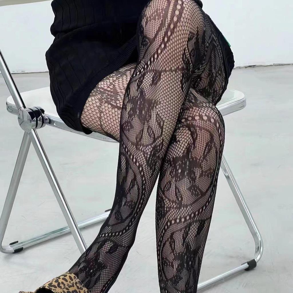 Spicy Y2K Cutout Lace Fishnet Stockings - Spring/Summer