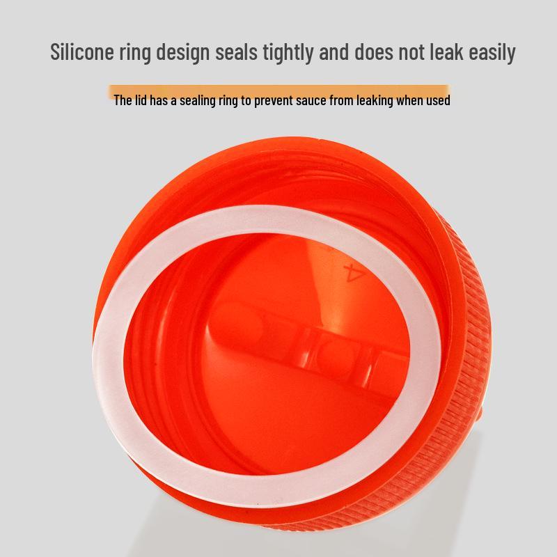 Flacone Squeeze in Plastica a Tre Fori con Ugello per Condimenti - Ideale per Salsa per Insalata, Ketchup, Salsa di Soia e Condimenti.