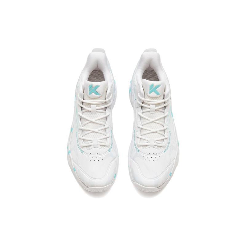 Anta KT3 KT Textile, Synthetic Leather Slip Resistant Abrasion Resistant Low top Basketball Shoes Men's White Blue Sneakers 112311605-1