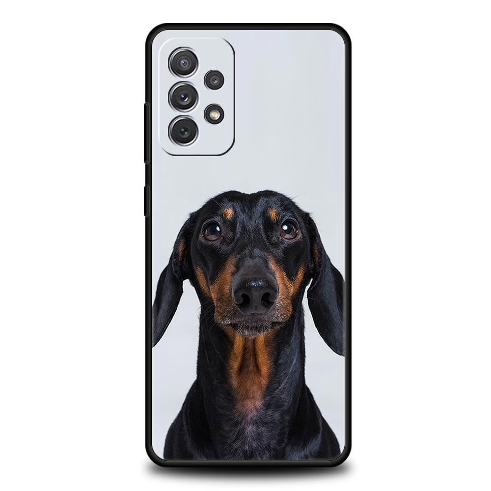 Dachshund Sausage Dog Phone Case for Samsung A17 A13 A15 A25 A35 A51 A55 A71 A21S A11 A31 A41 A23 A53 A73 5G A03S A05s Cover