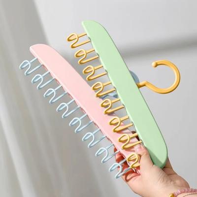 Clothes Drying Rack Easy Installation No Drilling Clothes Hanger Organizer with 8 Hooks Space Saving Closet Storage Rack