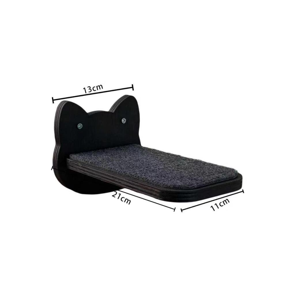In-Stock Wall-Mounted Cat Tree with Hammock, Jumping Platform, Ladder, & Scratching Board