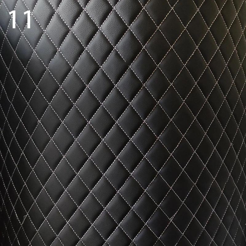 100x158cm Faux Leather Fabric Sponge Quilted Embroidered Car Interior Material Car Foot Pad Home Decor Wear-resistant Leather