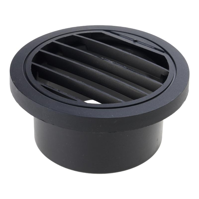 Round Heater Air Outlet Grille for Parking Heater Repair, Black Plastic Louvered Outlet Piece for Car Truck Use