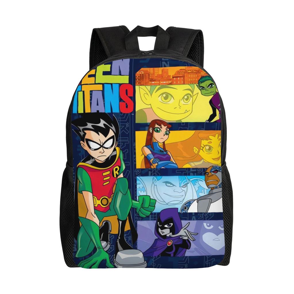 Teen Titans Go Raven's Emoticlones Backpack Trekking Backpacks Boy Kawaii High School Bags Design Soft Rucksack