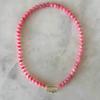 Boho Green Jade Natural Gemstone Bead Choker Necklace Gold Oval Carabiner Clasp Boutique Jewelry Gift for Women