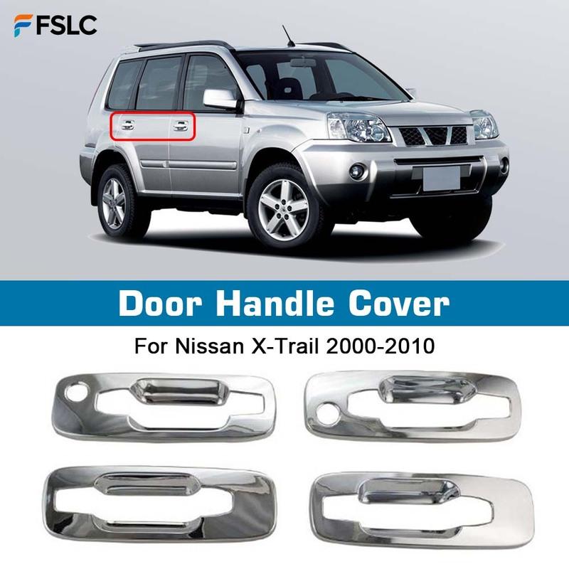 Car Stickers Chrome Silver Door Handle Cover For Nissan X-Trail 2000-2010 Decoration Exterior Styling Accessories