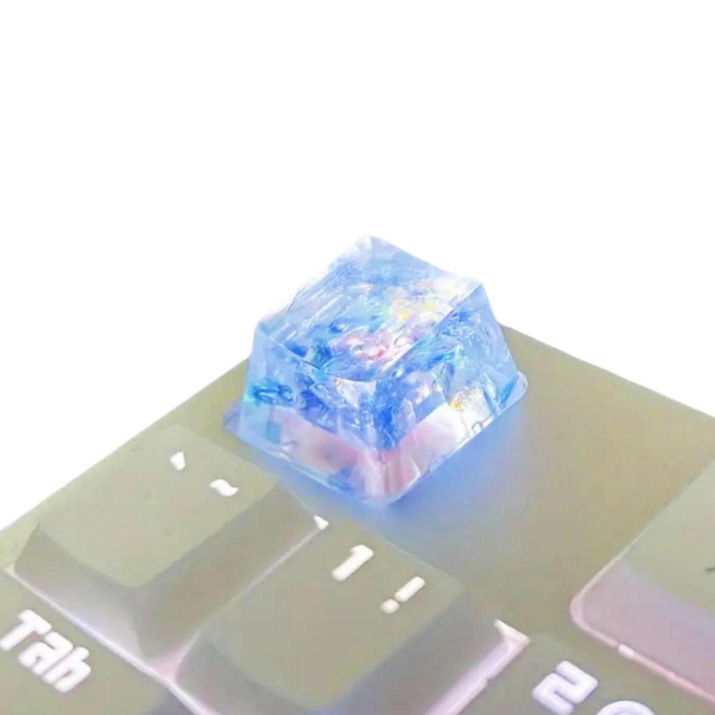 Translucent Resin Shell Paper Keycaps for Mechanical Keyboards