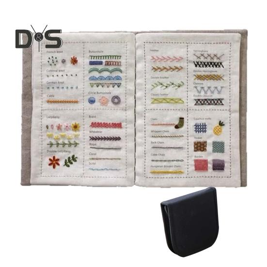 Embroidery Stitch Book DIY Stitch Book Beginners Adults Sewing Book Needlework Stitch Manual Gift for Sewing Embroidery Lovers
