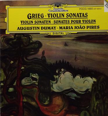 CD DUMAY AUGUSTAN PIRIS MARIA JOO  Grieg  Violin Sonatas POCG1693  1993 Japan ObiClassical Used