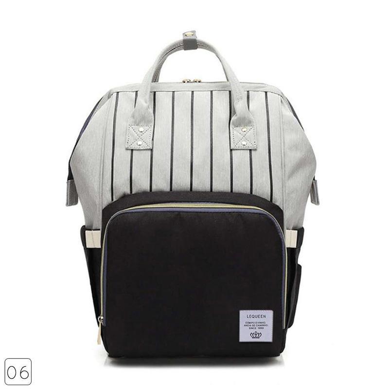 Дизайнерская полосатая сумка для подгузников, сумка для смены подгузников для мамы чёрный