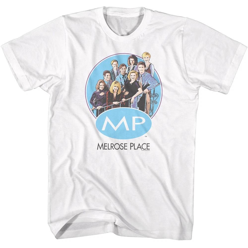 Melrose Place TV Show Logo & Cast Portrait On Stairs Men s T shirt L
