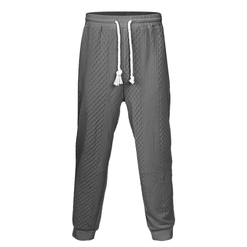 

Emu European Size Men s Spring and Summer Casual Sports Trousers Jacquard Large Size Drawstring Pants Men s Breathable M
