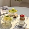 Elegant Glass Dessert & Snack Plate with High Stand for Fruits, Cakes, Candy, and Ice Cream
