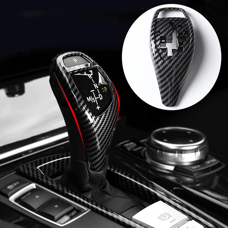 Car Gear Stick Shift Knob Handle Cover For BMW 1 2 3 4 5 6 7 Series F20 F21 F22 F23 F30 F31 X3 F25 X4 F26 LHD Auto Accessories