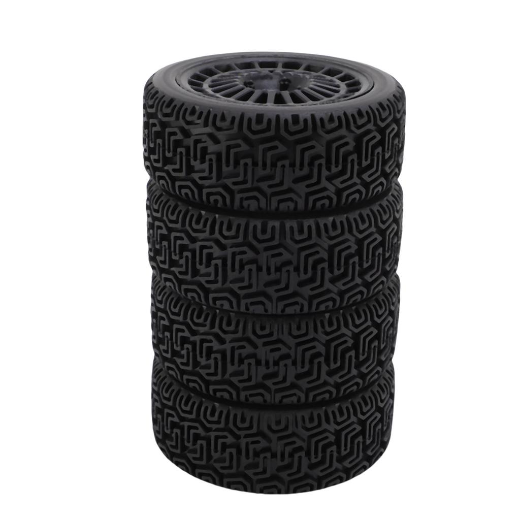 4PCS 1Celsius10 RC   Car Tires Replacement for    01 Xv02 Sturdy Plastic 70mm RC Car Maze Tire Wheel
