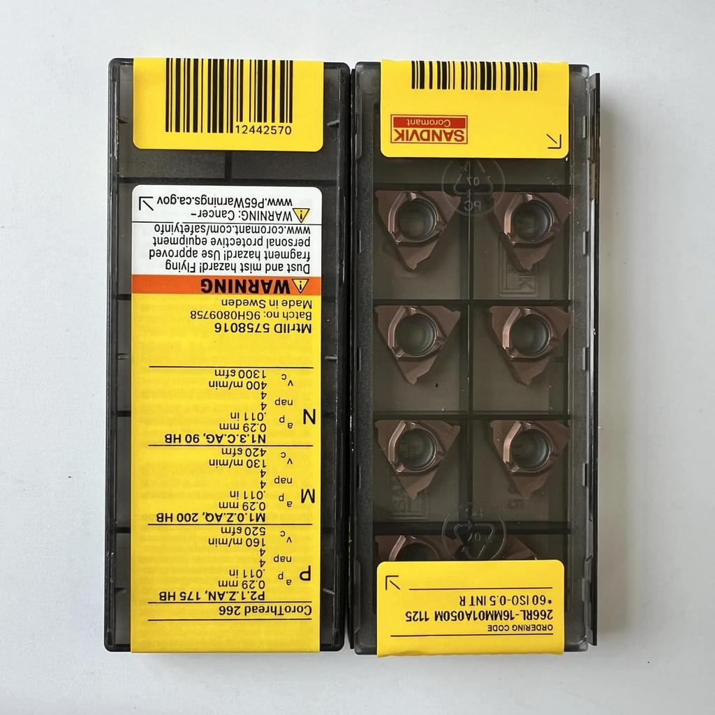 Original Sandvik / 266RL-16MM01A050M 1125 /CNC lathe carbide blade tool 10 Pcs