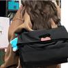 New Fashionable Black Messenger Bag Student Commuter Tote Bag