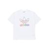 adidas Originals Pride Tee Rainbow Logo Short Sleeve White Men's FI0882