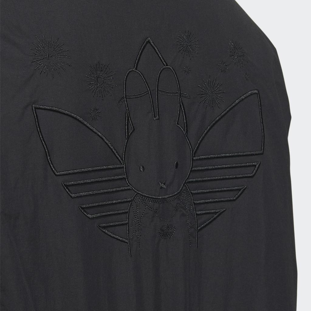 Adidas Originals X Miffy Trefoil Logo Stand Collar Cotton Sportswear Women Sportswear Black IM1702