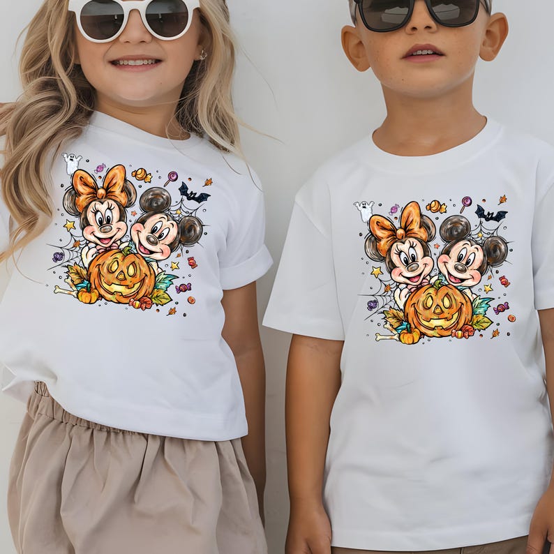 Mickey and Minnie Mouse Halloween Shirt, Pumpkin Spooky Season 120