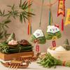 Chinese Style Zongzi Pendant Traditional Cartoon Plush Doll Pendant  Festival Gift