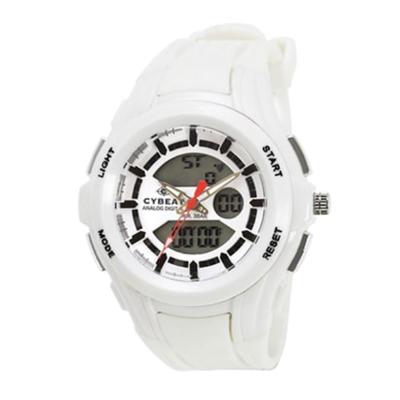 J-AXIS Men's NAD01-W (CYBEAT Analog/Digital Watch Sun Flame) Round Watch White Digital&Analog