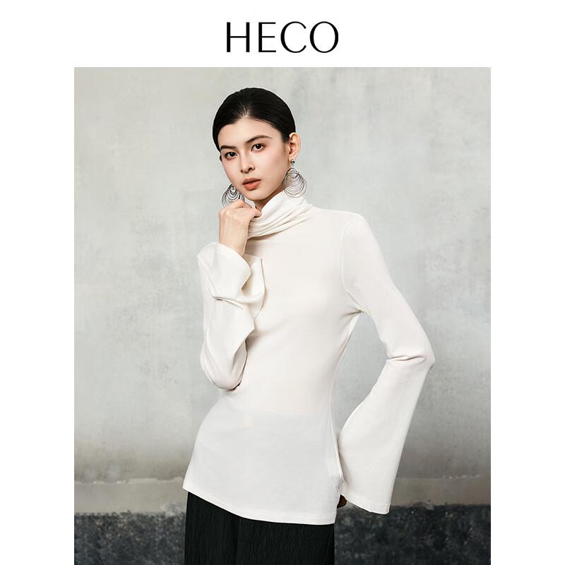 HECO Women's Cloud Soft Wool Blend Turtleneck Knit Top