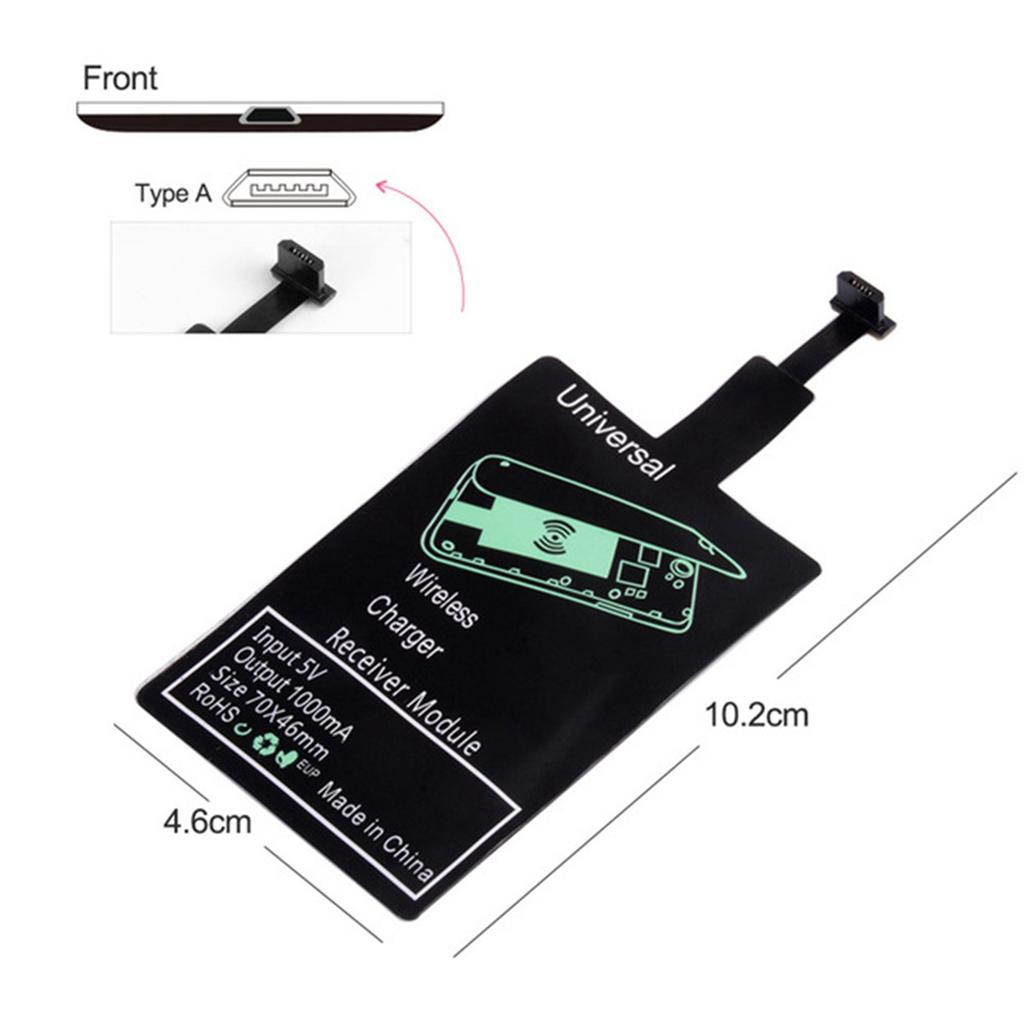 DC5V Mobile Phone Wireless Charging Receiver Type C Wireless Charger Receiver for IPhone6 Plus