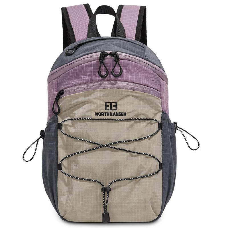 Schoolbag1011 Spring New Contrasting Color Splicing Backpack Mountain Tooling Casual Lightweight Multi-functional Mountaineering Bag Student Backpack