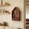 Wooden Home Key Holder with 3 Hooks Rustic House Wall Mount Key Organizer Multi-purpose Home Office Entryway Decorative Key Hanger Rack