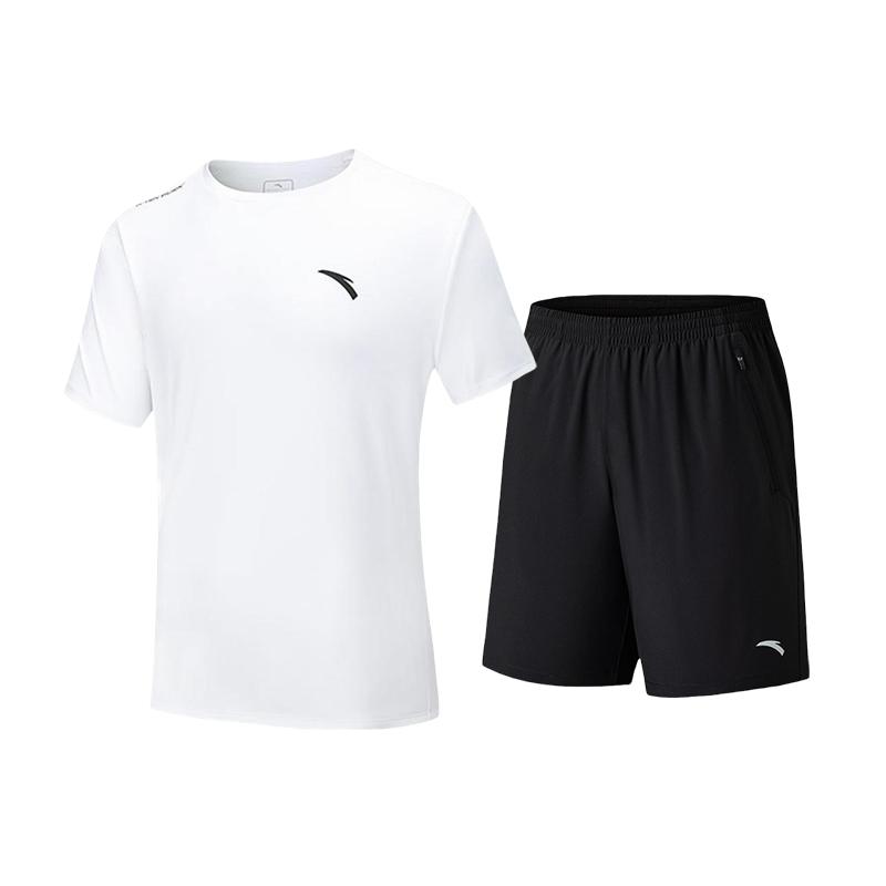 

Anta Влагоотводящий Быстросохнущий Удобный Простой Повседневный Спортивный Костюм для Тренировок на Открытом Воздухе Мужской костюм 952527113-1+952527520-4 XL