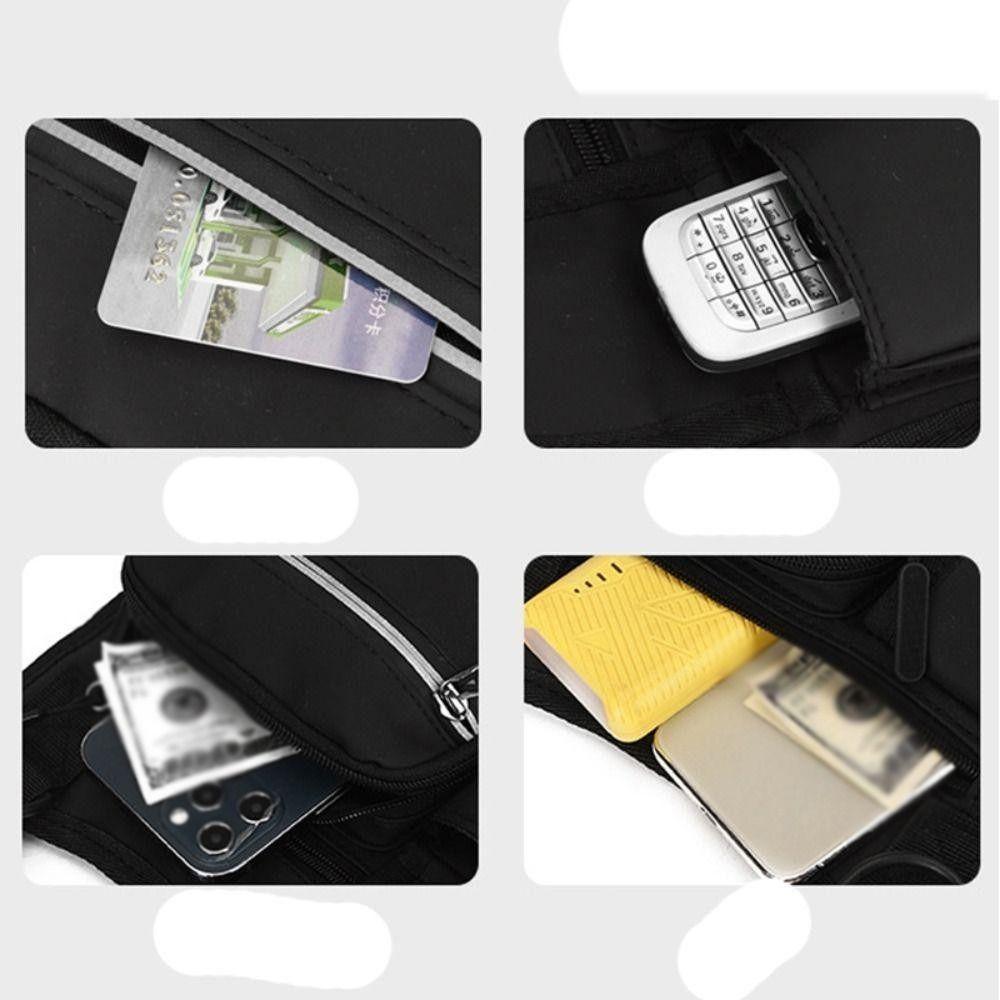 Oxford Cloth Men Chest Bag Large Capacity Message Crossbody Pouch Zipper Man' s Vest Bag Unisex