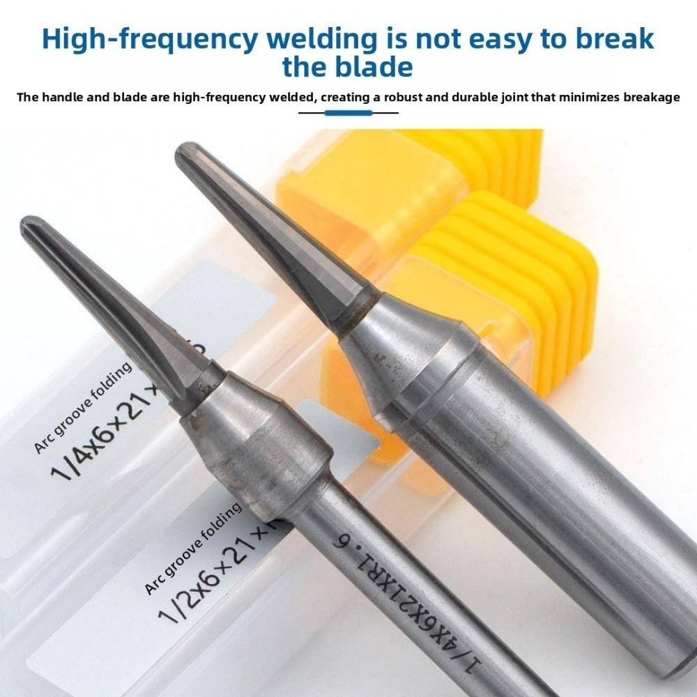 Metal Woodworking Milling Cutter Silver High-Precision TCT Grooving Cutter Arc-shaped Slotter V-Shaped Tool