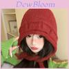 Woolen Knit Hat For Women With Windproof Warmth For Outdoor Activities