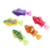 5pcs Electronic Robotic Fish Toys Set Light Up Realist Water Activated Swimming Fish Bath Toy for Indoor Cats Pool