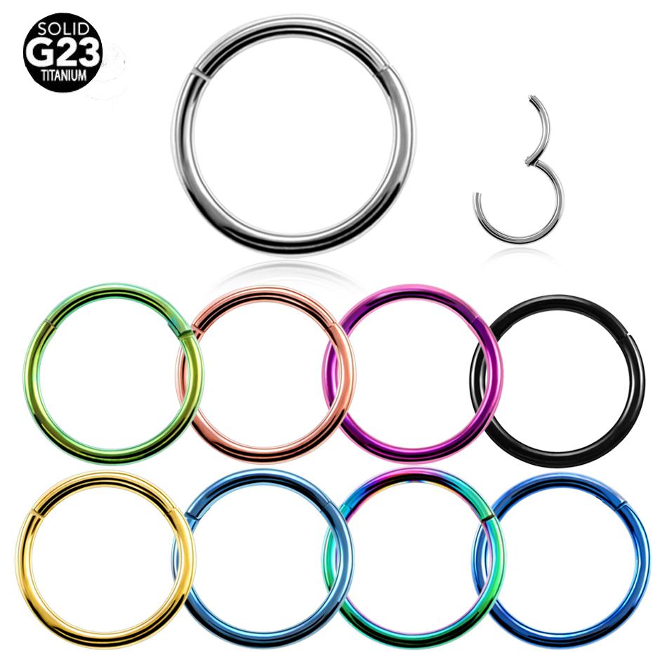 1 Stück G23 Titan Gelenk Segment Nasenring 16g & 14g Brustwarzen Clicker Ohrknorpel Tragus Helix Lippenpiercing Unisex Modeschmuck