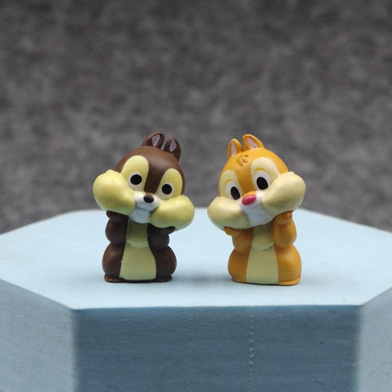 Model 6Pcs Disney Anime Mickey Mouse Action Figure Minnie Pooh Bear Dumbo Kawaii Cartoon Doll PVC Collectible GK Toy Kids Gift